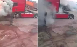 1 kişinin öldüğü Ataşehir’deki tanker patlamasının görüntüsü ortaya çıktı