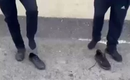 Kars’ta 2 yabancı uyruklu şüphelinin ayakkabılarında kaçak altın ele geçirildi
